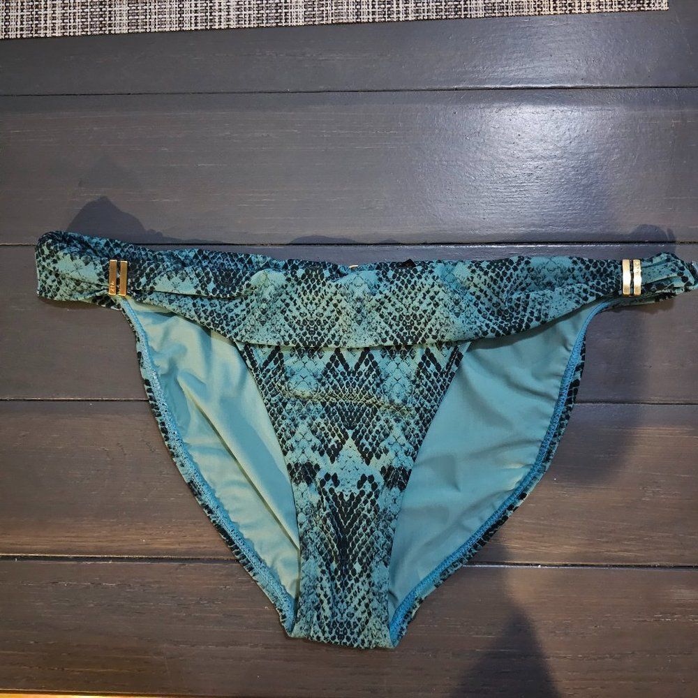 VIX Paula Hermanny Women's Multicolor Snake Print Brazilian Bikini Bottom Large